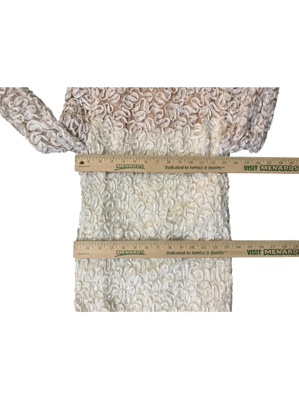 Vintage Jack Bryan Cream Lace Maxi Dress Womens XS? (0-2) Long Sleeve Boho USA - Picture 9 of 16